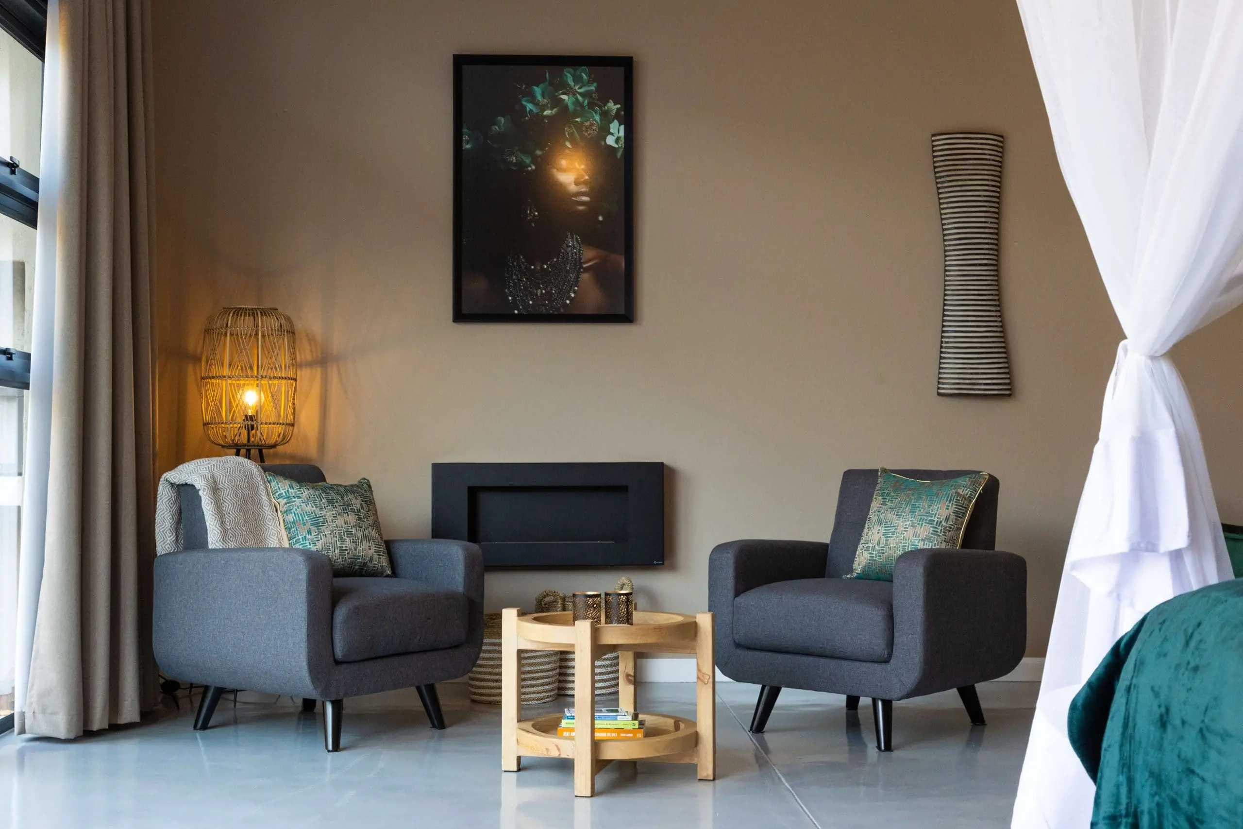 Marepe-Mountain-View-bedroom seating area caracal villa