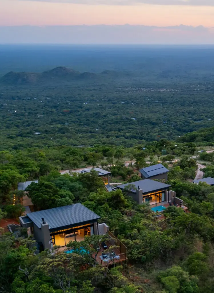 This is the Birds Eye of both villas at Marepe Mountain View